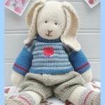 Oscar Rabbit / Bunny/ Knitted Toy Pdf Email..