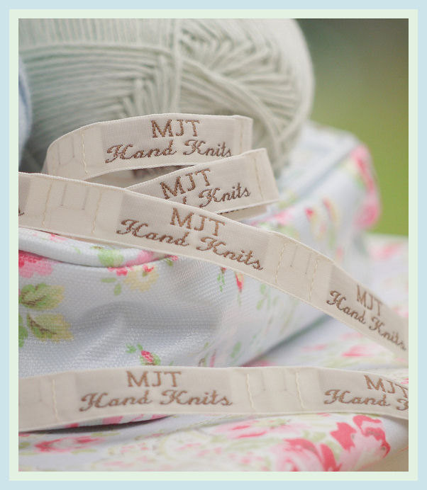 Mary Jane's Tearoom Woven Labels X 4 /small/ / For Mjt Hand Knits/toy Knitting Patterns