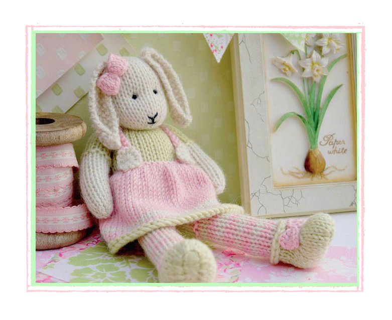 Lily.... A Spring Baby Bunny / Email/ Pdf Toy Knitting Pattern/ on Luulla